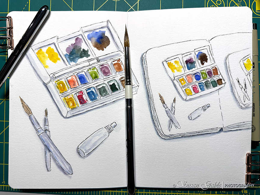 My Watercolor Tools:  Palettes & Brushes I’m&nbsp;Using