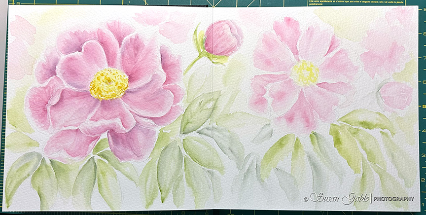 A Peony Watercolor Painting in My Luchetti&nbsp;Sketchbook